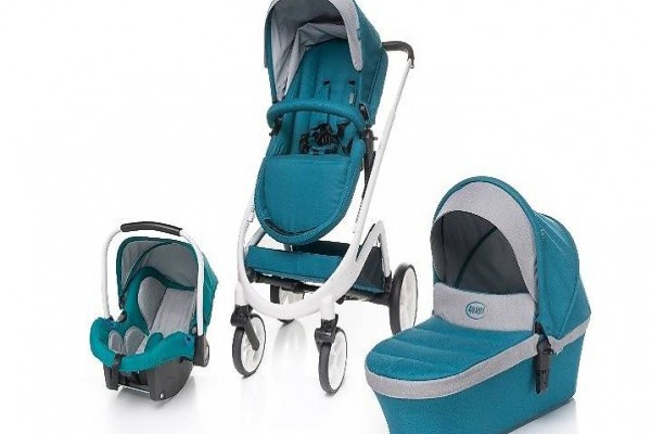  Trio-Set Travel-Kinderwagen"COSMO" türkis, FABRIKNEU