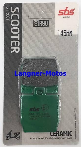 Bremsbelag SBS 145 HM Scooter YAMAHA YQ Aerox, MBK Nitro