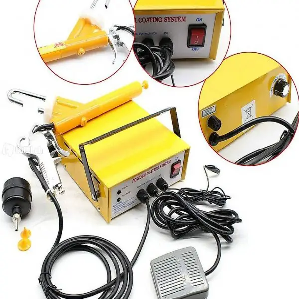  Pulverbeschichtungsgerät lackierpistole Set Pulverpistole