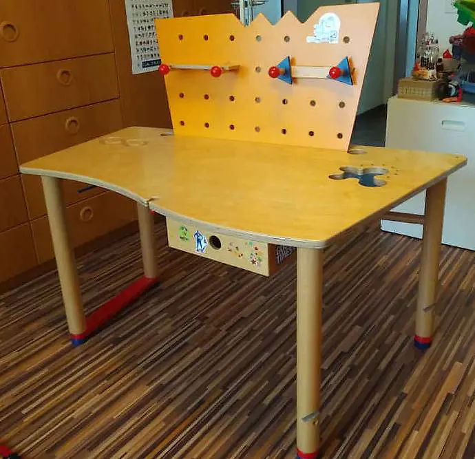 Haba Schreibtisch Skribbel mit Stuhl blau