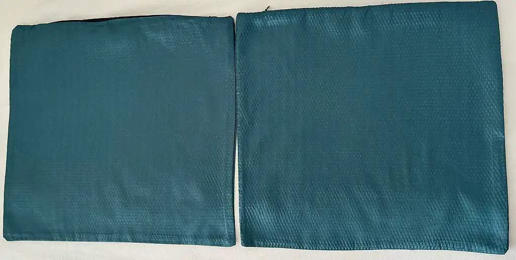 Zierkissen-Bezüge in Petrol, 2 Stück