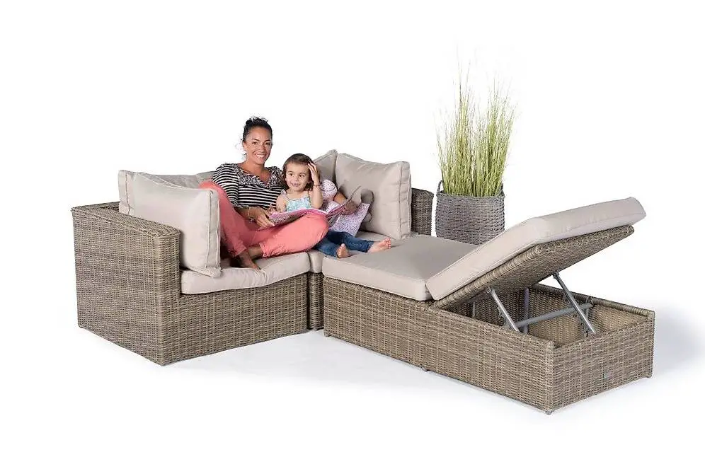 Ensemble de jardin natural rond