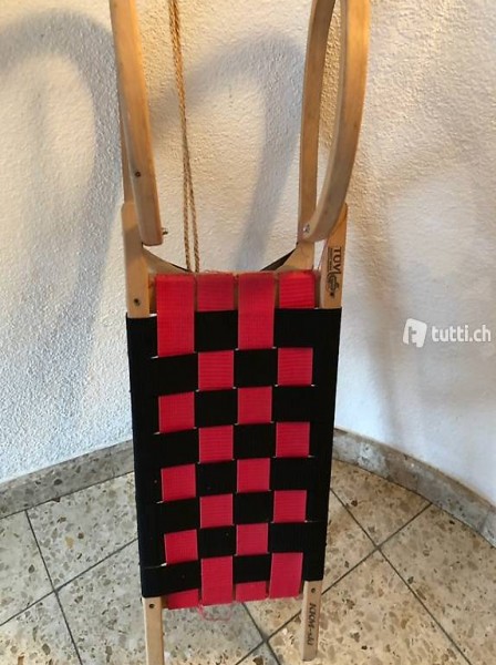 Holzschlitten Bob
