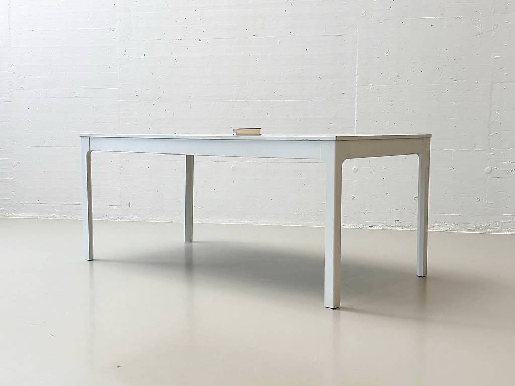 Weisser Esstisch Modell Ekedalen von Ikea, ausziehbar