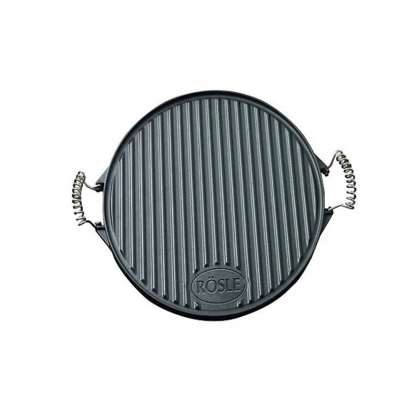  Grillplatte rund, emailliertes Gusseisen matt