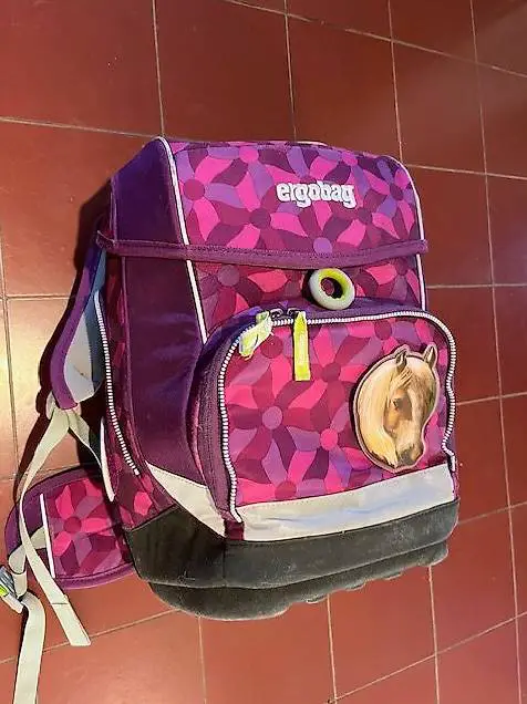 Schulsack Ergobag inkl. Turnsack mit Pferdemotiven