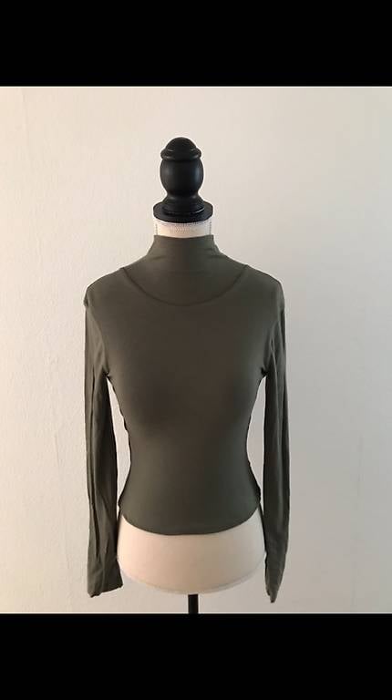 Rollkragenpullover Oliv