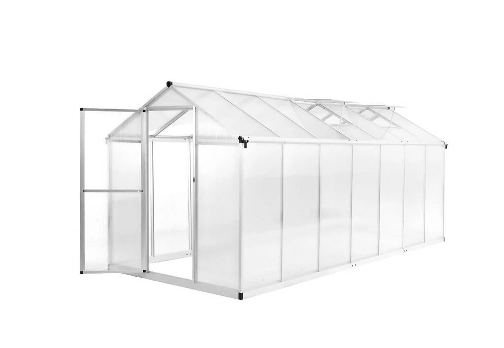 Gewächshaus Aluminium 421x190x195 cm 15,6 m³