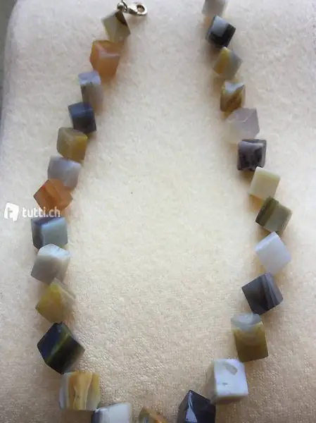 Botswana Achat - Kette Edelstein Mineralien Schmuck Basel
