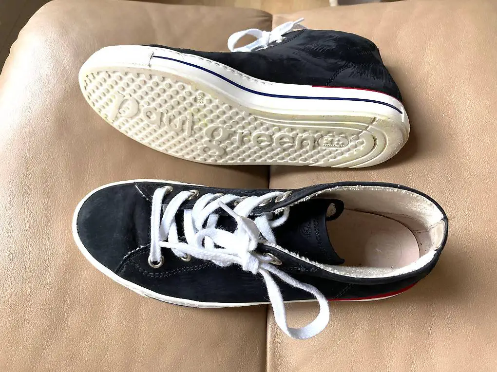 PAUL GREEN Sneakers schwarz Nubuk Gr. 6.5 / 40 guter Zustand