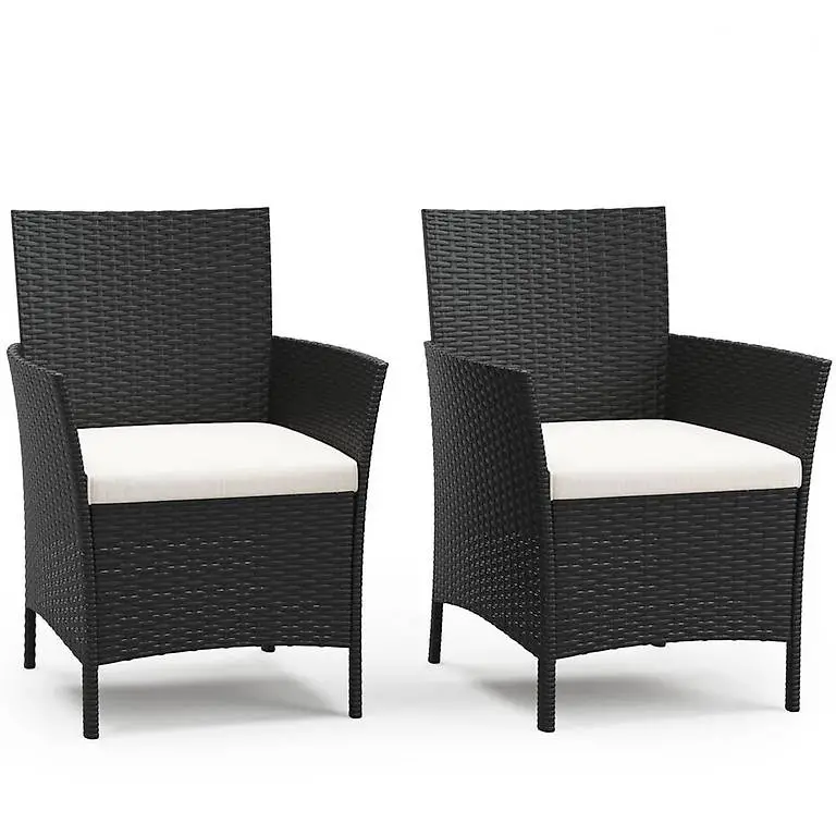 rattanstühle jasmina 2er set schwarz