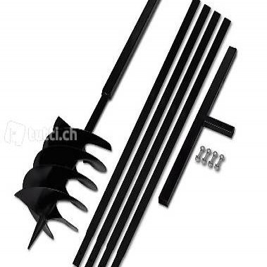  Erdbohrer mit Griff 200 mm Verlängerungsrohr 5 m