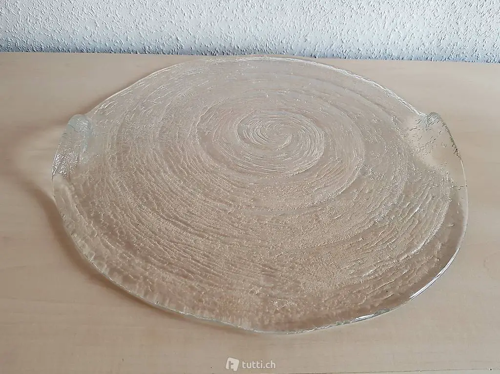 Tortenplatte - Kuchenplatte edel, aus Glas, guter Zustand