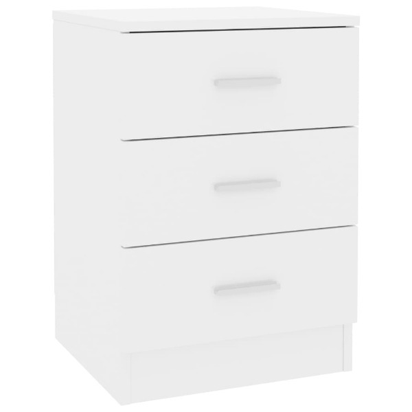 Nachtschrank Hochglanz-Weiss 38×35×56 cm Spanplatte