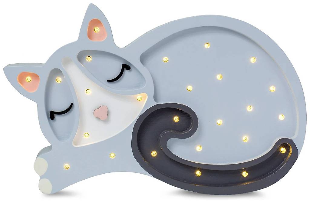 Nachtlicht Katze Hellgrau (Little Lights)