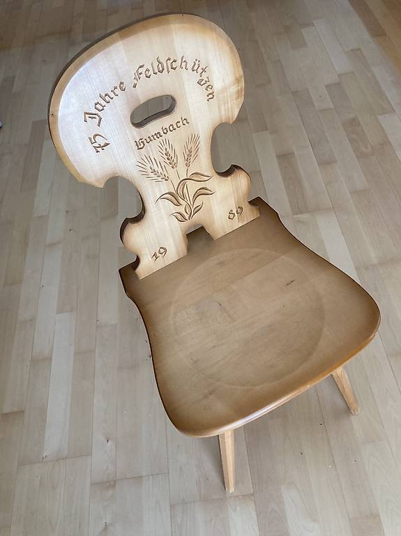 Stabelle Massivholz 75 Jahre Feldschützen Bumbach 1989