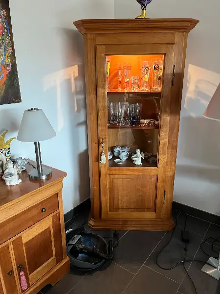 Biedermeier Vitrinenschrank