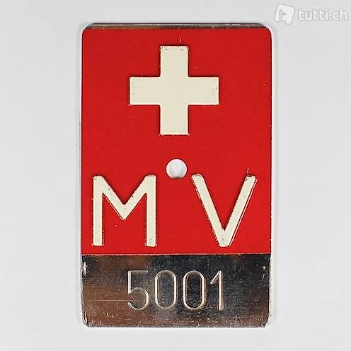 Velonummer MV + 5001 / Schweizer Armee / Militärverwaltung