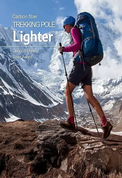  Naturehike Carbon Fiber Drei-abschnitt Externe Lock Trekking