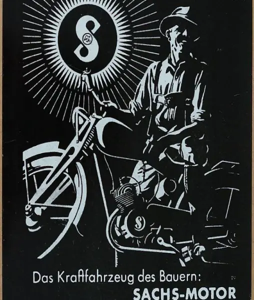 Fichtel und Sachs Blechschild ca. 33 x 38cm Rarität