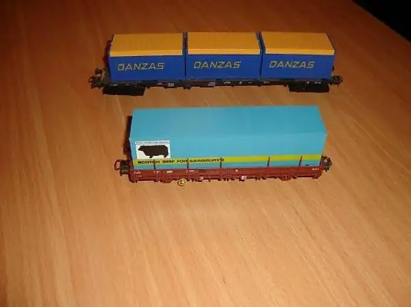 2 Containerwagen HO