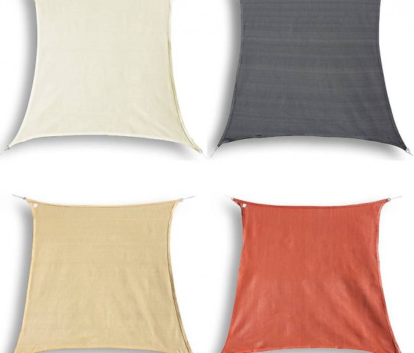  Sonnensegel Quadrat 4.5x4.5m, 4 Farben