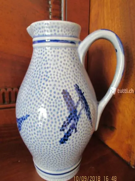  Weinkrug, Wasserkrug, Keramikkrug, alt, Valliserkrug