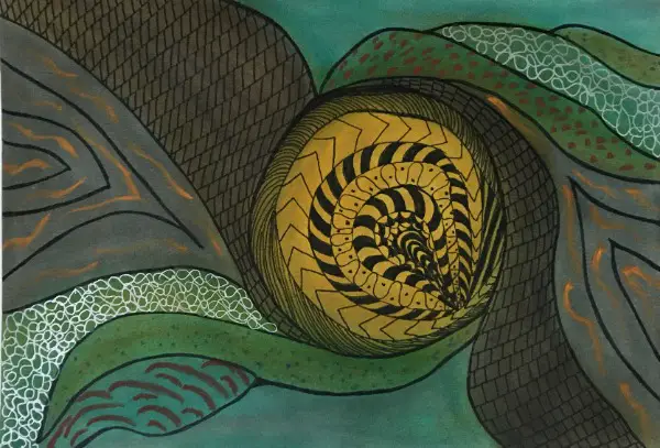 selbst gemalt, Im Innern