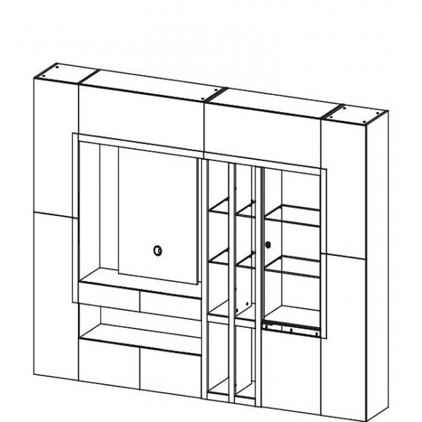  KLASSISCHE SCHRANKSYSTEM SCHRANK VITRINE PO-I /PO-II /PO-III