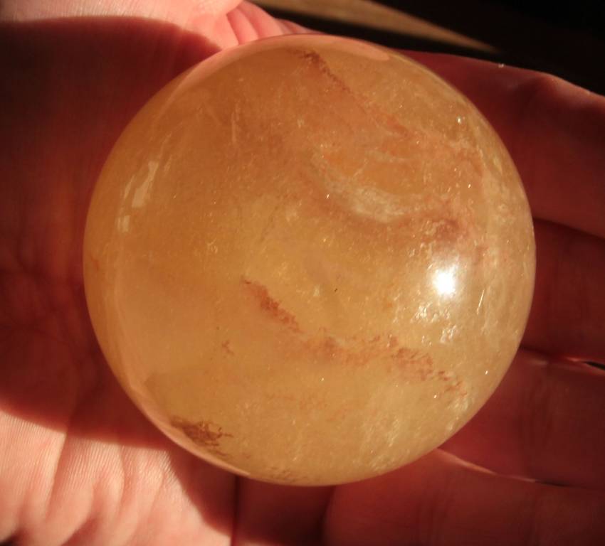 NEU: Fluorit Edelstein Ball gelb 460 Gramm Kugel keine kette