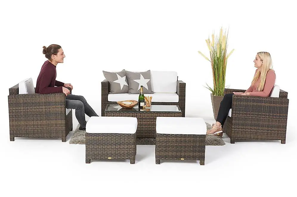 Garten Lounge Rattan braun