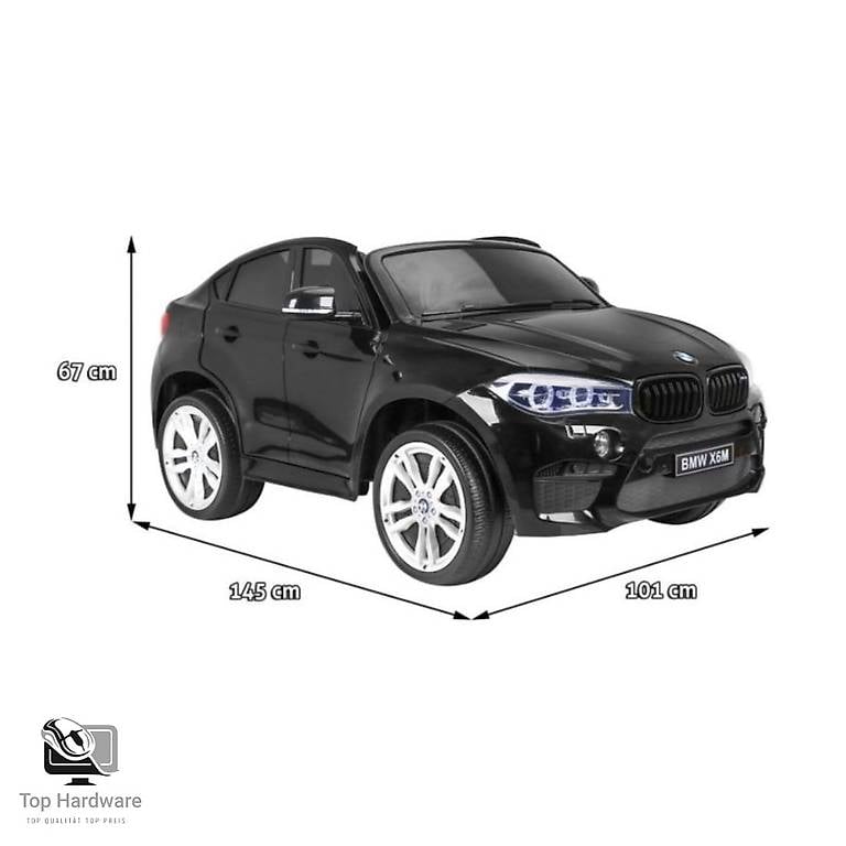 Elektro Kinderauto BMW X6M XXL Schwarz&Weiss für 2 Personen