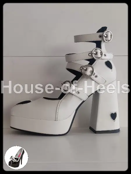 Escarpins Lamoda 42 / 9 UK talon 11cm plateau 3cm simili cuir