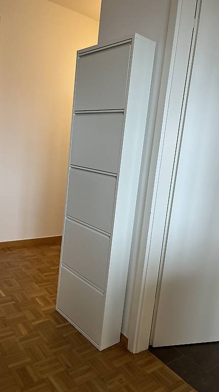 Schuhschrank weiss 50x15x170 cm