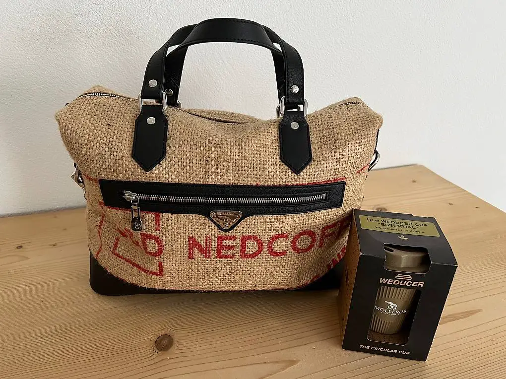 Maison Mollerus Handtasche CAFE beige/silber NEU