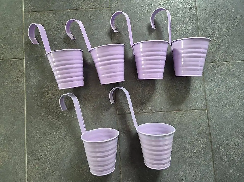 Balkon-Hängetopf Wave, 6er-Set 10.5cm hoch/11cm Durchmesser