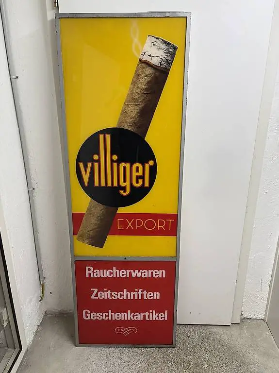 Villiger-Stumpen Export, Werbetafel