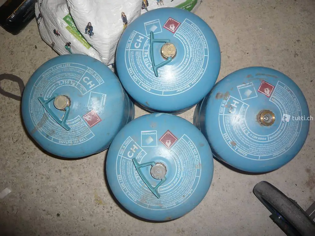 4 X Gasflasche Type nr 907 je 5 Liter