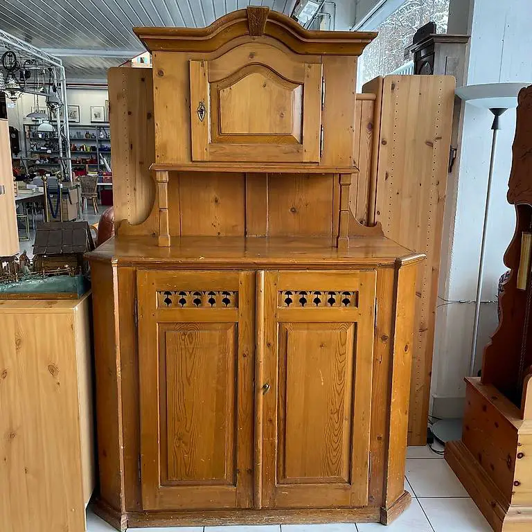 Antikes Aufsatzbuffett Buffett, 2tlg Holz