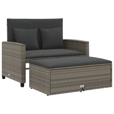 vidaXL Gartensofa 2-Sitzer mit Kissen SKU:365134
