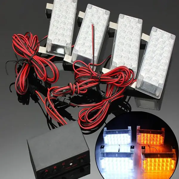  LED-Warnleuchten, Frontblitzer (2 Stück)