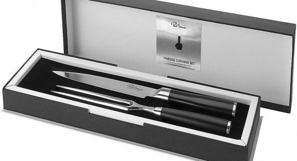  Tranchierset Tranchiermesser Gabel Edelstahl Küchenzubehör