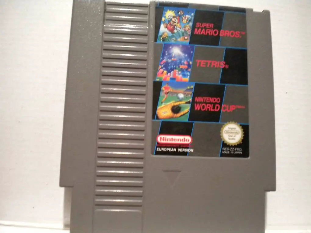 Nintendo NES Mario Bros + Tetris+ Fussball 3 Spiele für Nes