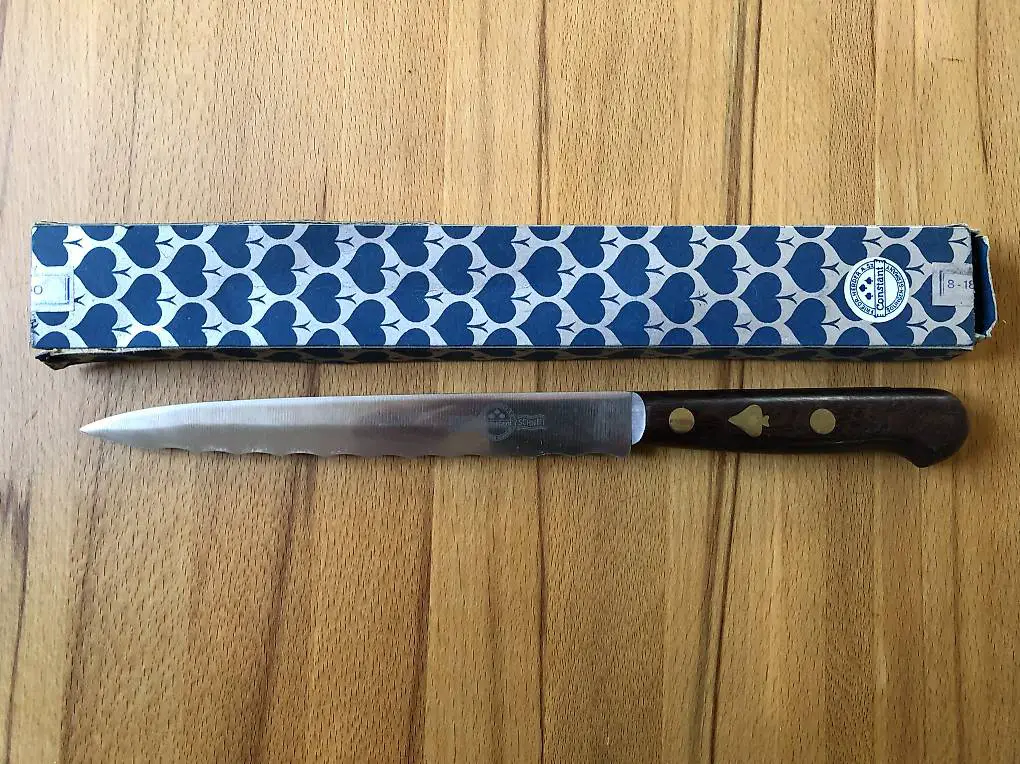 Tranchiermesser Herder Solingen Antik, neuwertig im Etui