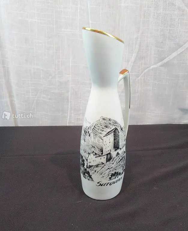  Vase Schloss Sargans Porzellan