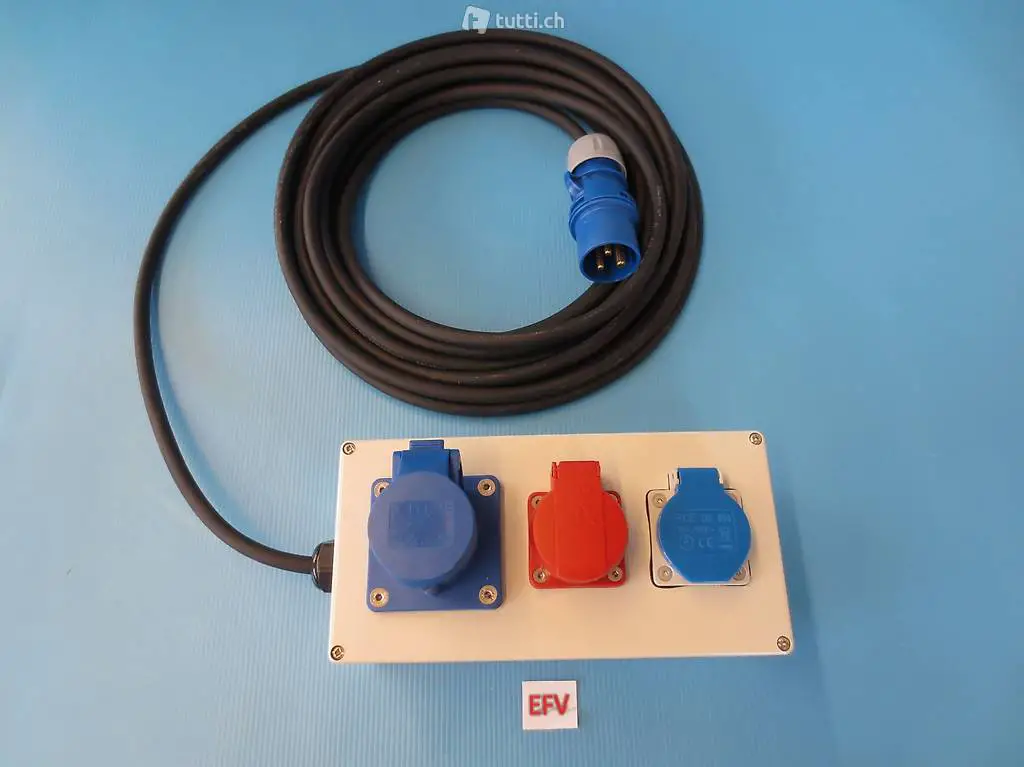  Fabrikneu 10m Stromverteiler 1x CEE 16+T23+Schuko