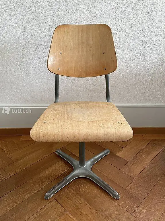 Vintage 70er Jahre Klassenzimmer / Schulhaus Stuhl