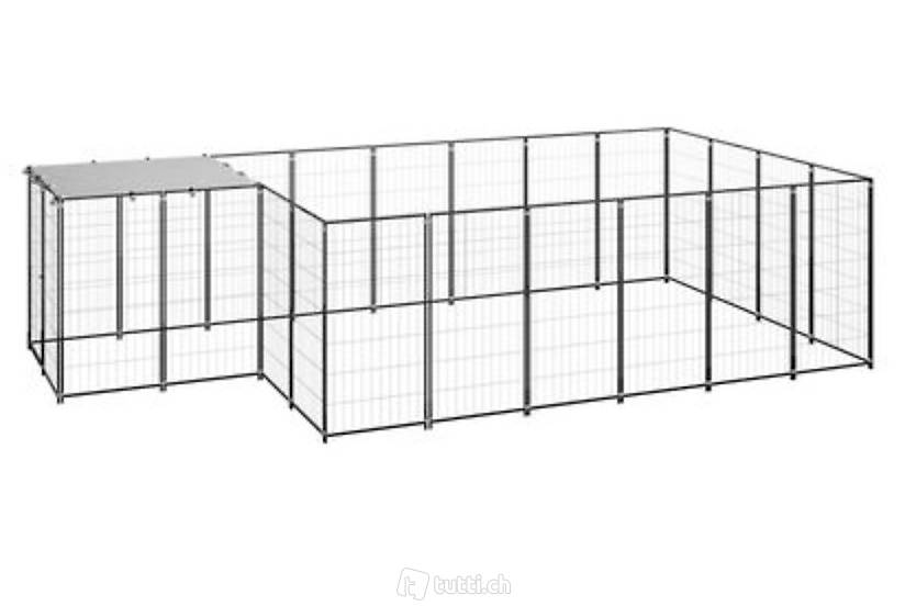  Hundezwinger Schwarz 8,47 m² Stahl