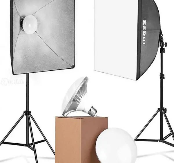  LED Softbox Set Fotostudio 2x50x50cm