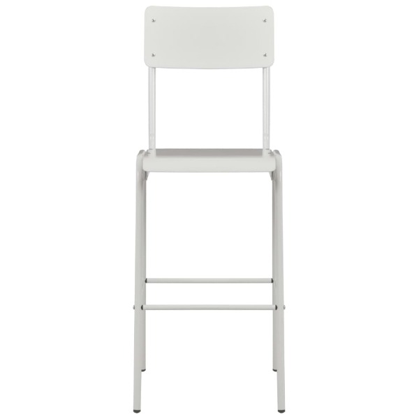  Barstühle 4 Stk. Weiss Massives Sperrholz Stahl